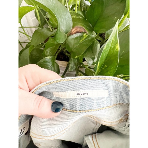 Citizens of Humanity Jolene Ace Button Fly High Rise Jeans Distressed Hem - Picture 6 of 6